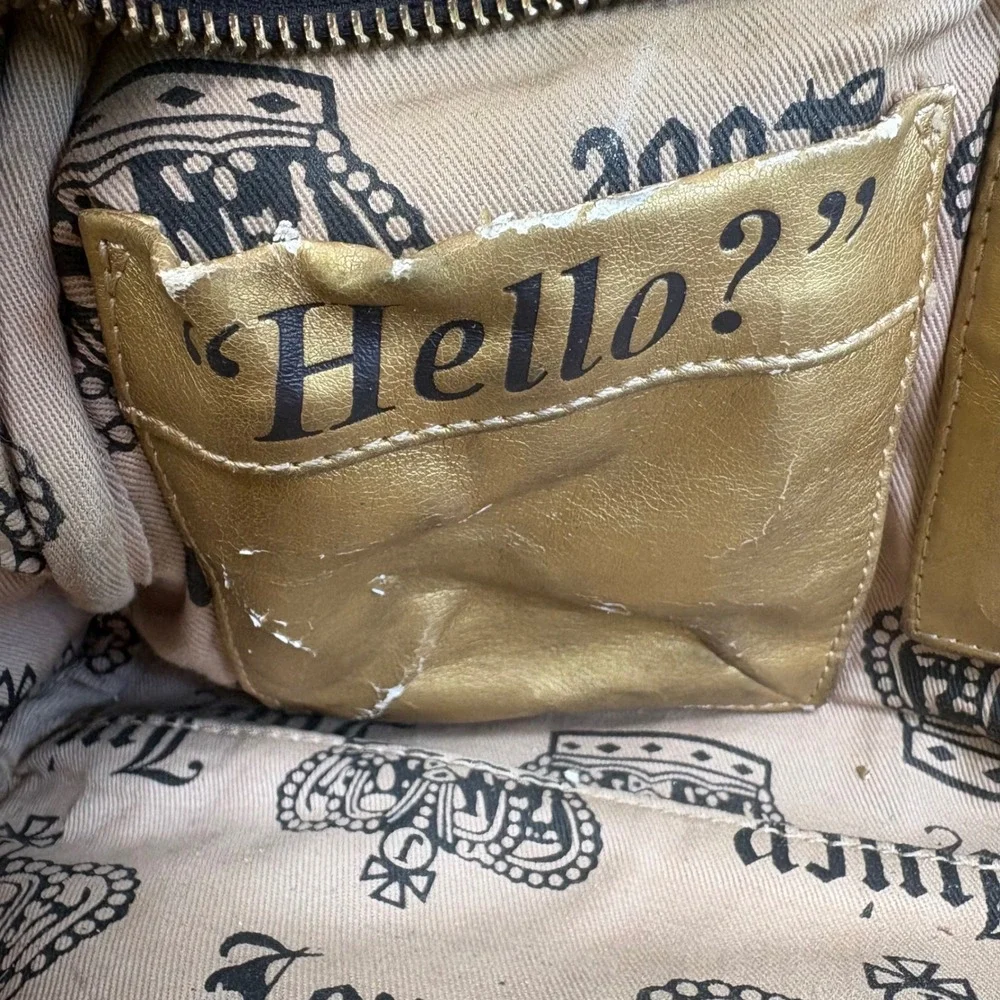 Juicy‎ Couture Royal Bowler Bag Brown Velour Y2K Crown Logo Gold Hardware  Fair